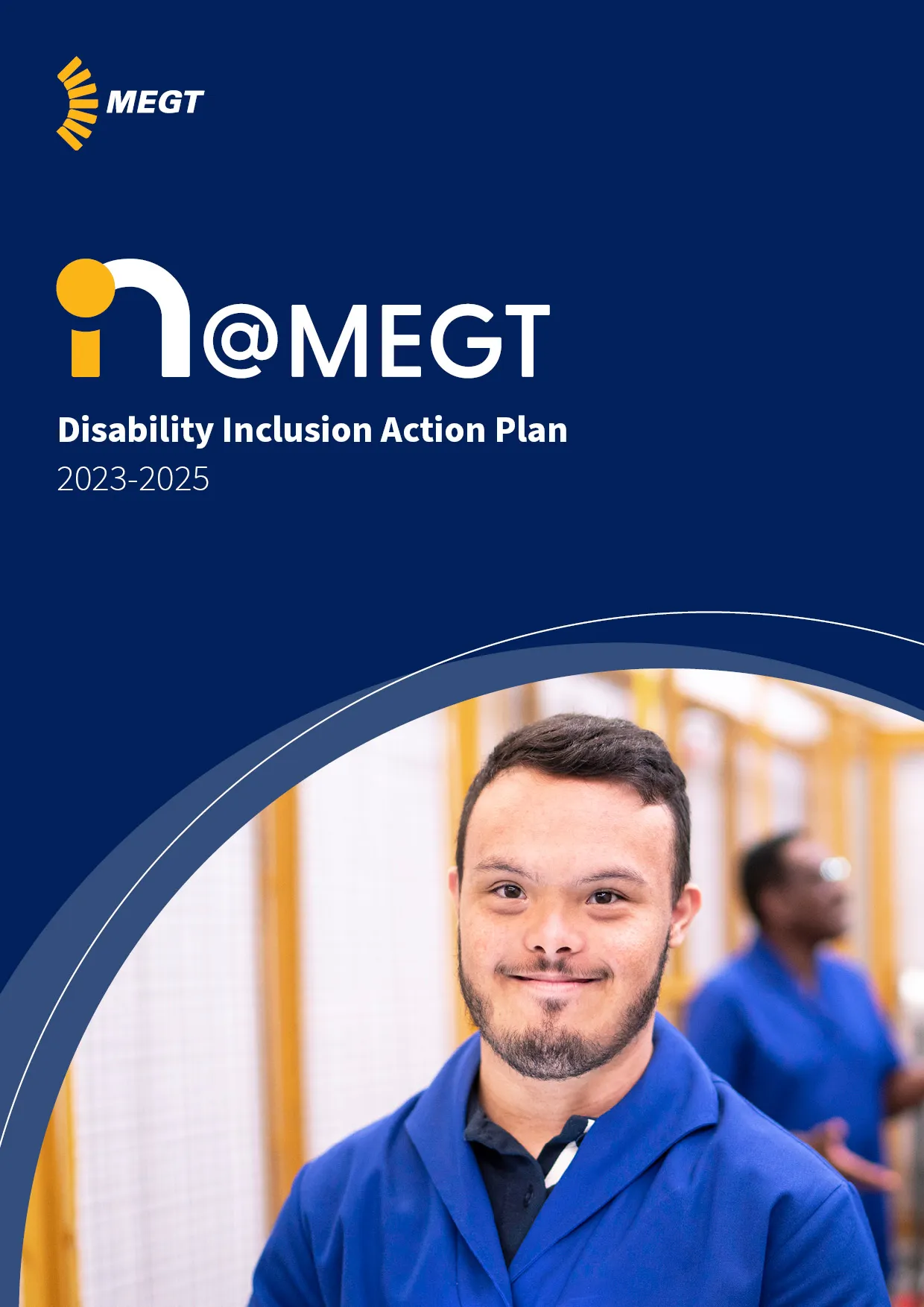 inclusion@MEGT clothing electric blue human face man person screenshot smile text